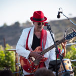 guitar player by vineyard