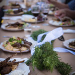 lamb plate at table